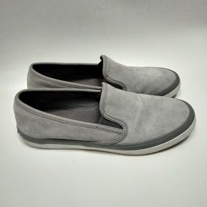 Sperry Womens Seaside Suede Casual Shoe Light Grey Size 9M